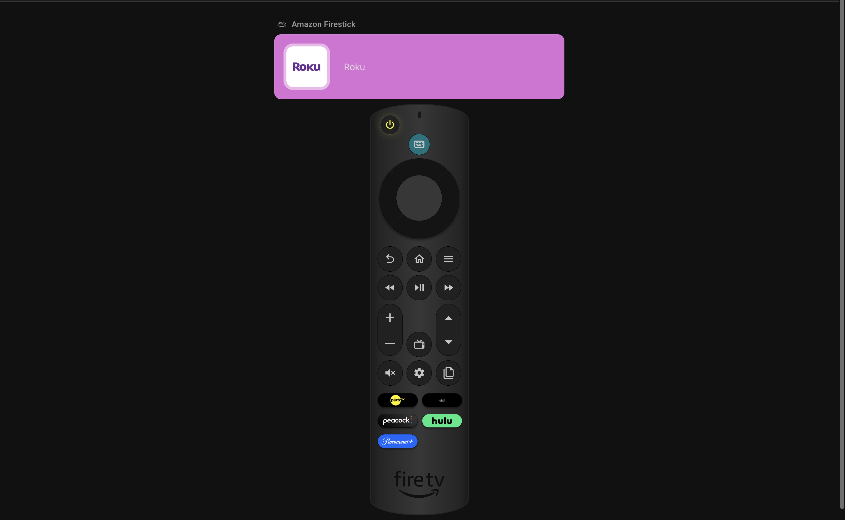 Home Assistant media control dashboard with a Fire TV remote card
